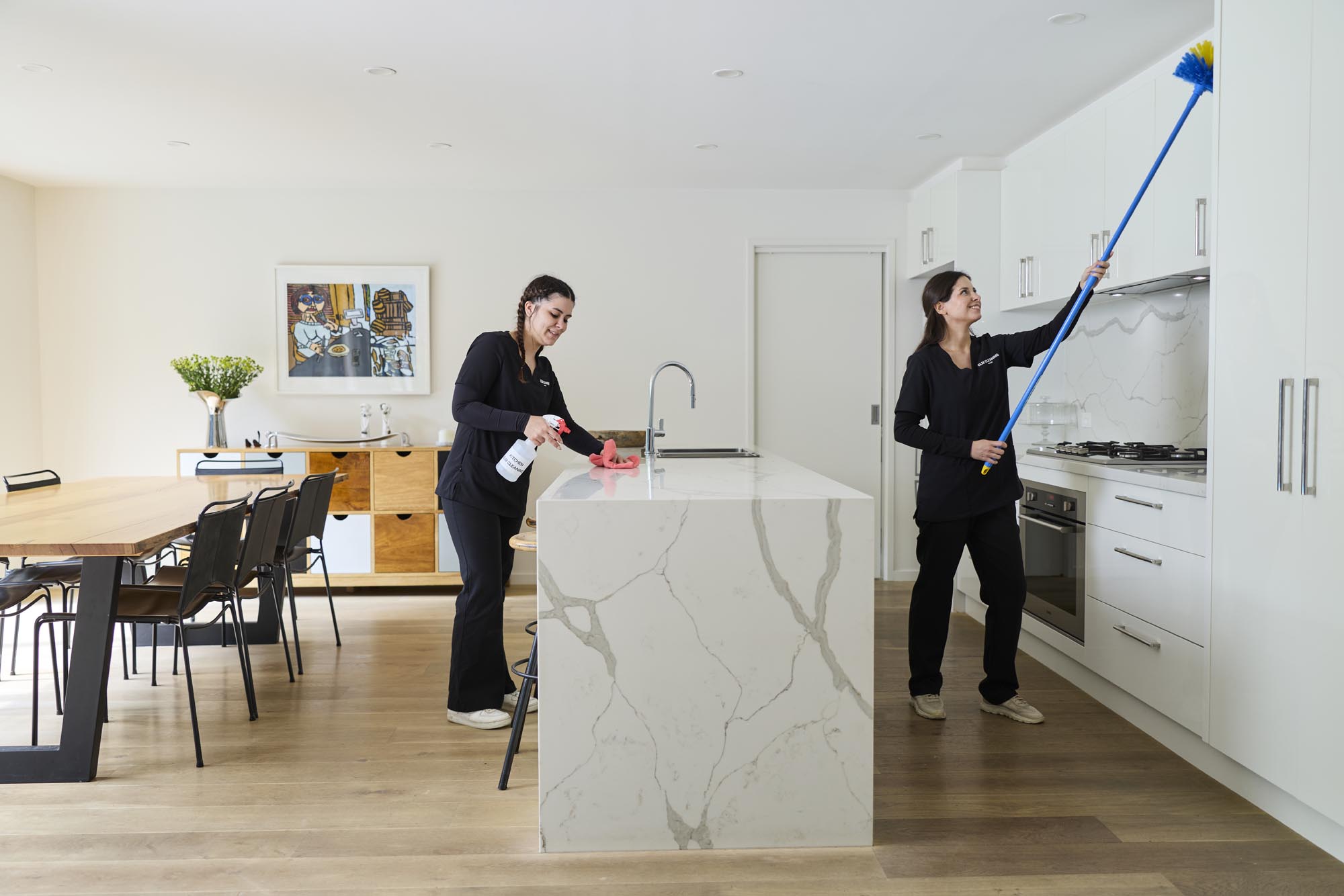 Two ELM cleaners working together in a Melbourne home